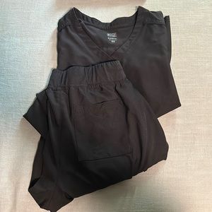 Black Med Couture Jogger Scrubs